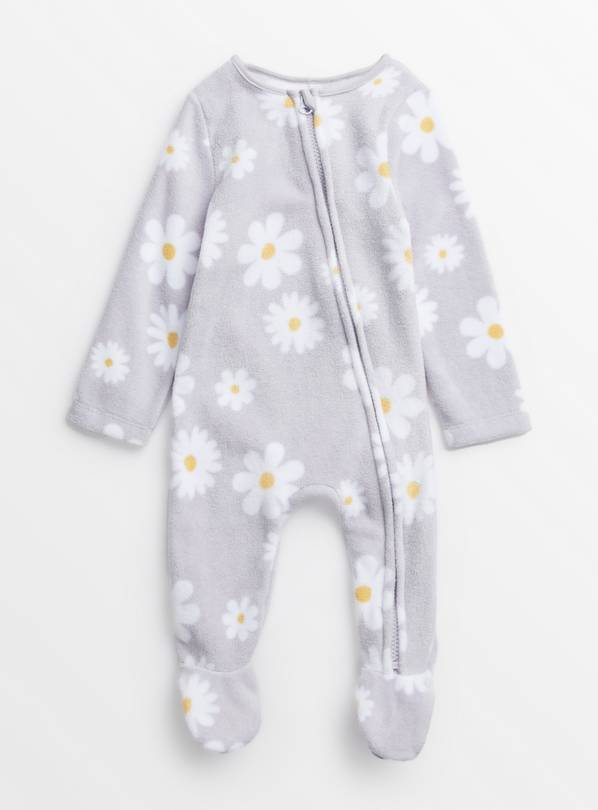 Lilac Daisy Fleece Sleepsuit 3-6 months