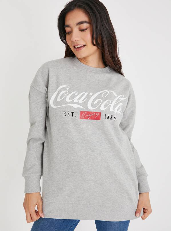 Grey Coca Cola Oversized Sweatshirt XL