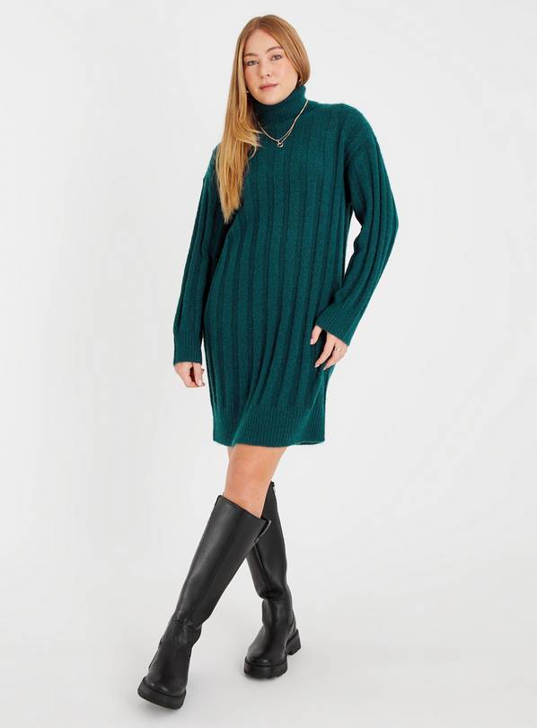 Green knit best sale sweater dress