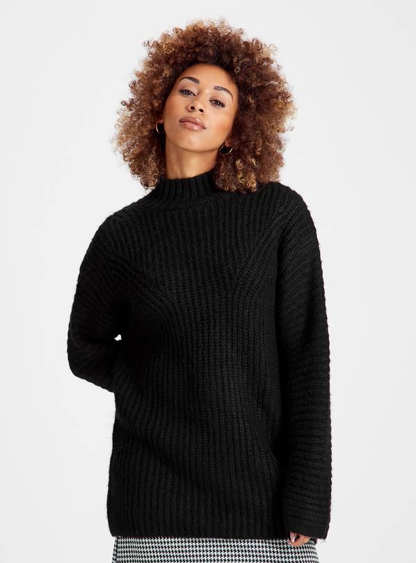 Black Longline Knitted Jumper 22