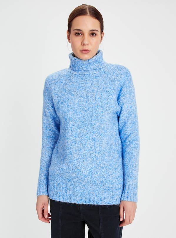 Baby blue clearance roll neck jumper