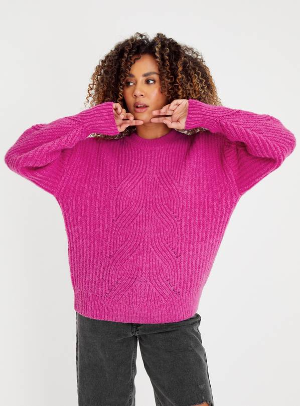 Buy Bright Pink Crew Neck Jumper 18, Jumpers