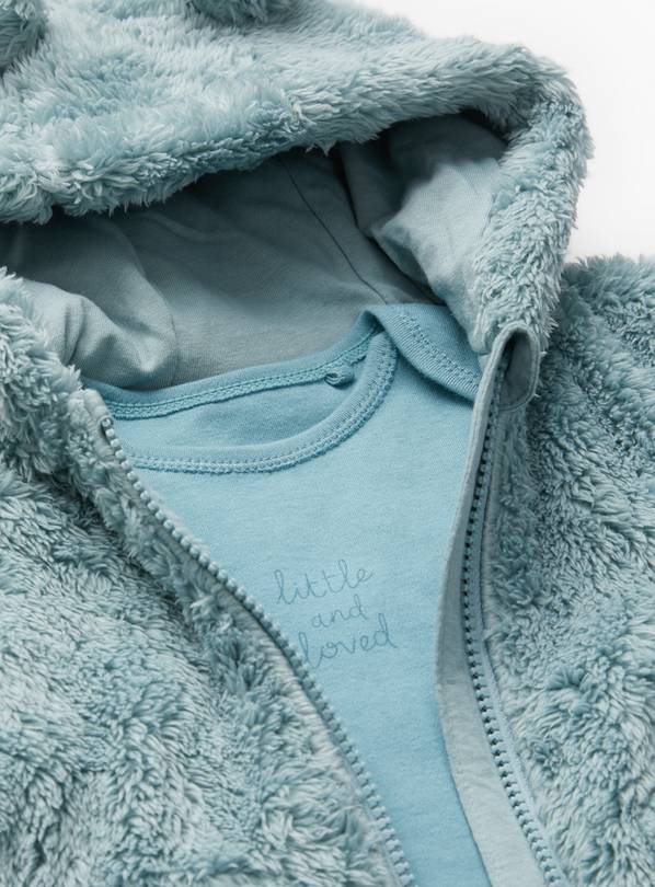 Light blue outlet fluffy hoodie