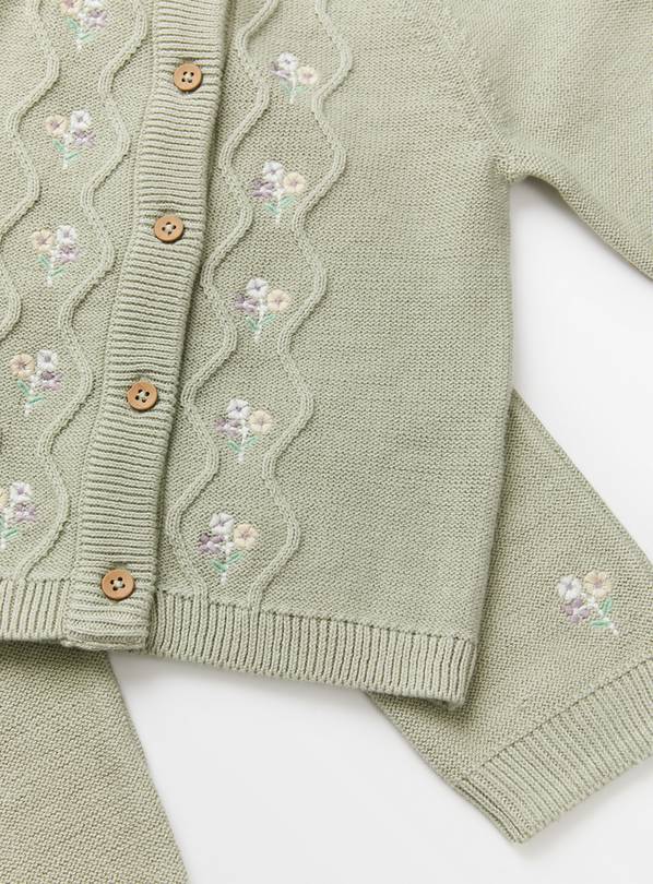 Buy Green Knitted Cardigan & Leggings Set 3-6 months | Outfits and