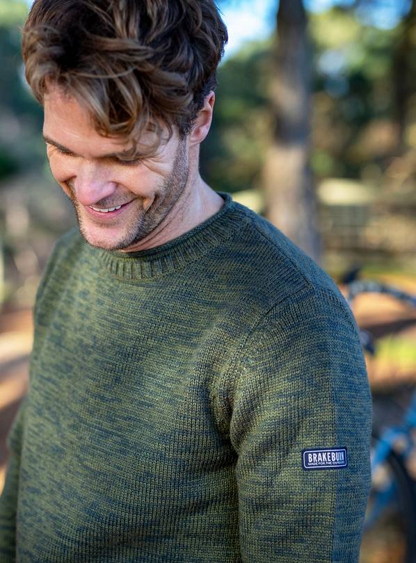 Khaki crew neck outlet jumper