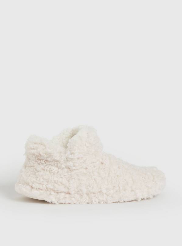 Buy Cream Faux Fur Slipper Boots L Slippers Tu