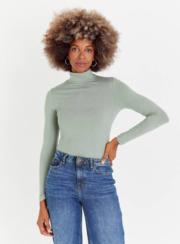 Sage Green Roll Neck Top 20