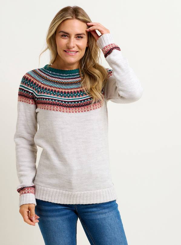 BRAKEBURN Fair Isle Sparkle Knitted Jumper 12