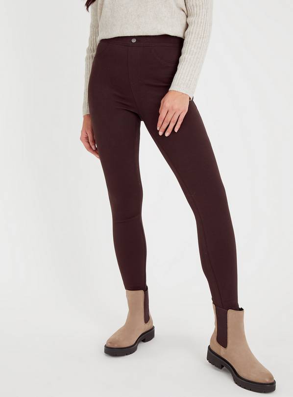 Buy Brown Mid Rise Jeggings 20, Jeans