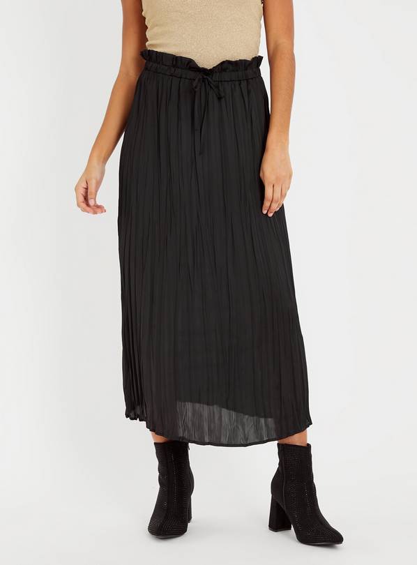 Black Satin Midaxi Skirt 10