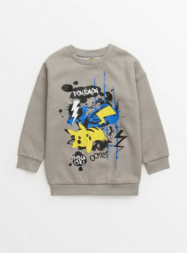 Pokemon Grey Graphic Sweatshirt 9 years