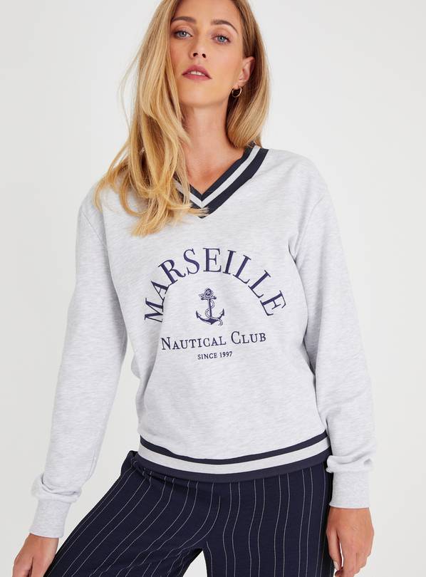 Grey Marseille Sailing Club Sweatshirt XXL