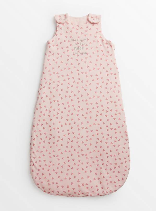 Buy Heart Print Pink 2.5 Tog Sleeping Bag 6 12 months Tu