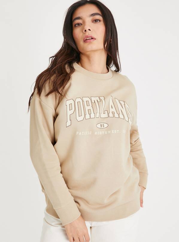 Brown Portland Oversized Sweatshirt L