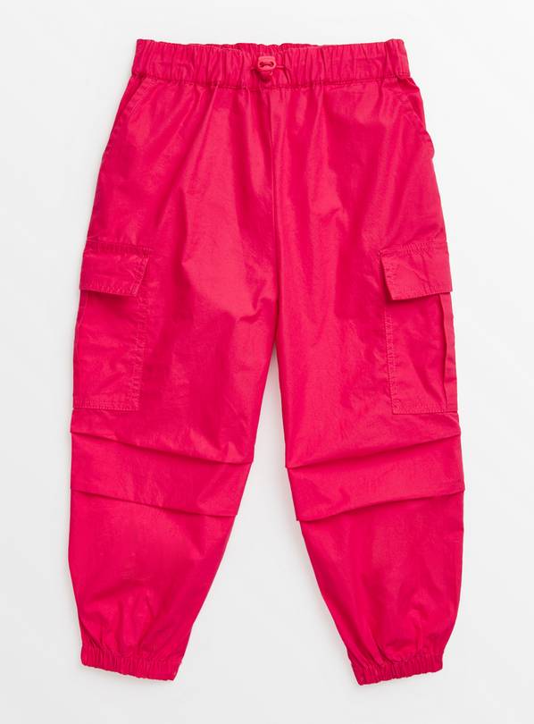 Pink Parachute Cargo Trousers  6 years