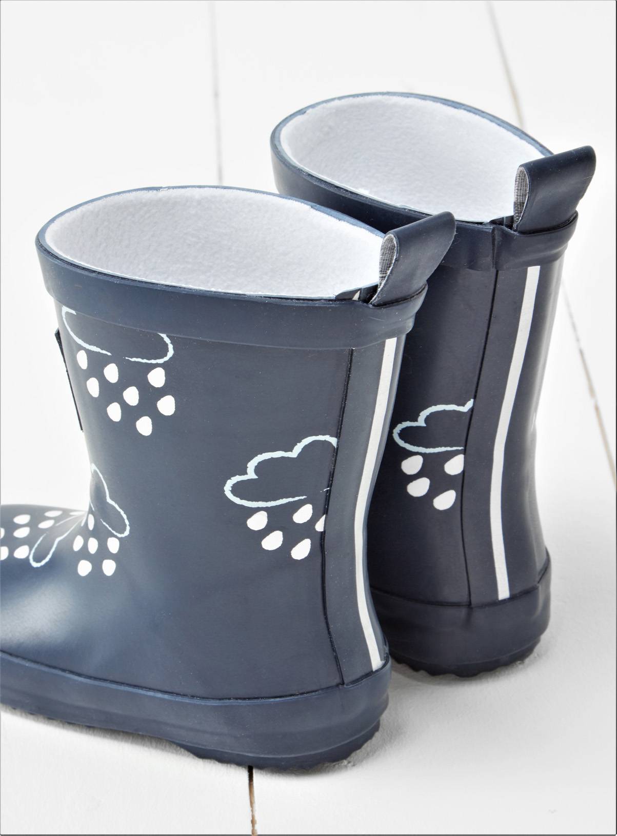 GRASS & AIR Kids Navy Colour Revealing Wellies 4 Infant - Image 2