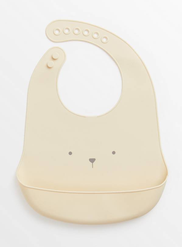 Cream Silicone Bib One Size