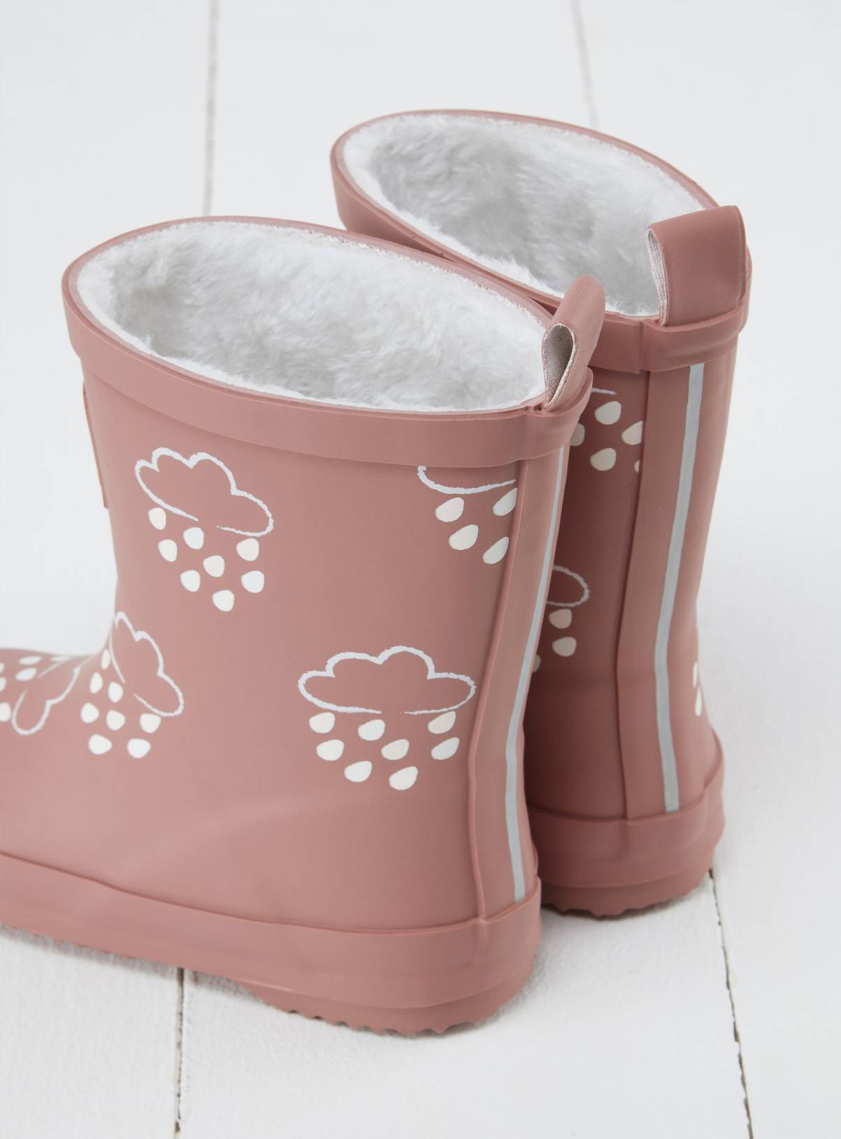 GRASS & AIR Rose Colour Changing Kids Winter Wellies 6 Infant - Image 2