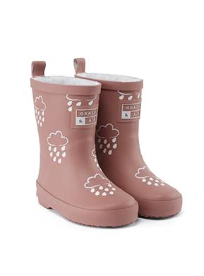 GRASS & AIR Rose Colour Changing Kids Winter Wellies 6 Infant - Image 4