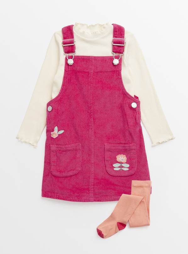 Pink 2024 corduroy pinafore