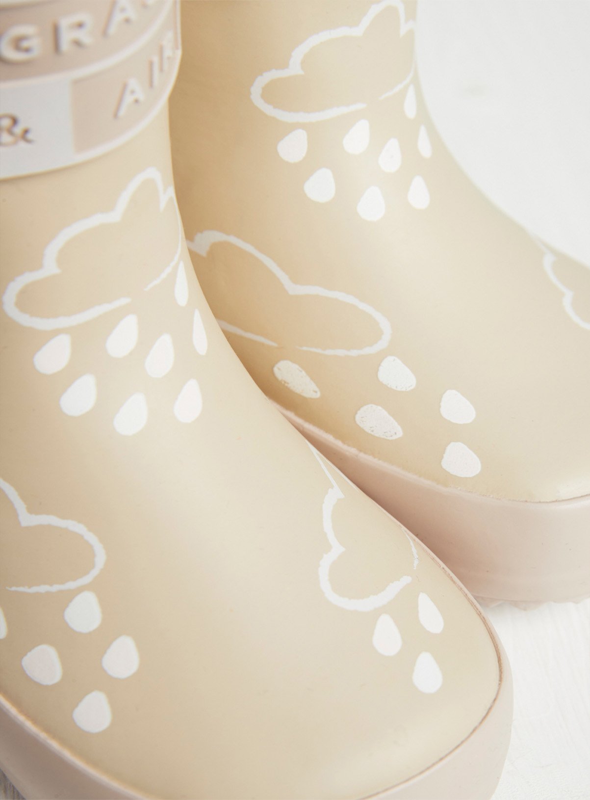 GRASS & AIR Stone Colour Changing Kids Winter Wellies 12 Infant - Image 2 thumbnail