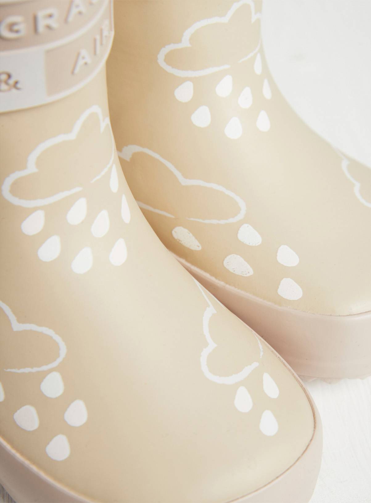 GRASS & AIR Stone Colour Changing Kids Winter Wellies 12 Infant - Image 2