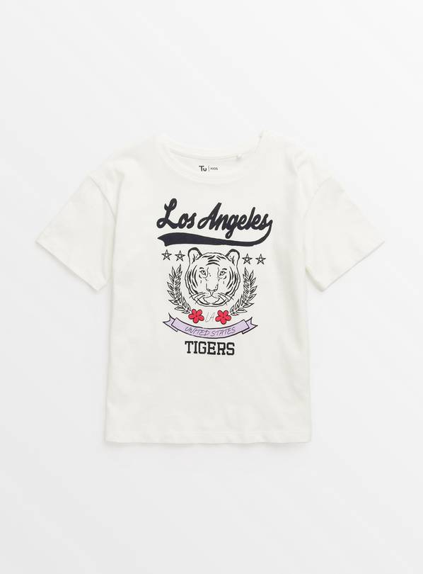 White Los Angeles Graphic Print T-Shirt 13 years