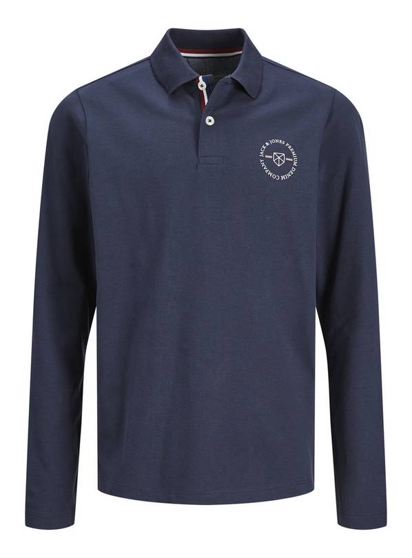 JACK & JONES JUNIOR Long Sleeved Logo Polo Shirt 10 years