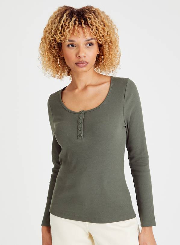 Long sleeve henley t shirt outlet womens