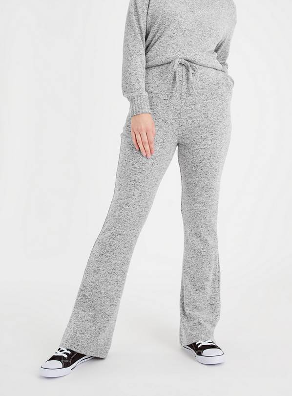 SOFT TOUCH RIBBED PANTS - Gray marl