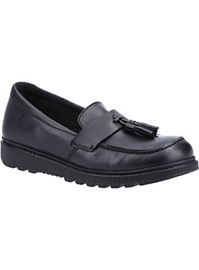 Black Black HUSH PUPPIES Faye Junior School Shoe - Hush Puppies by Sainsbury's
