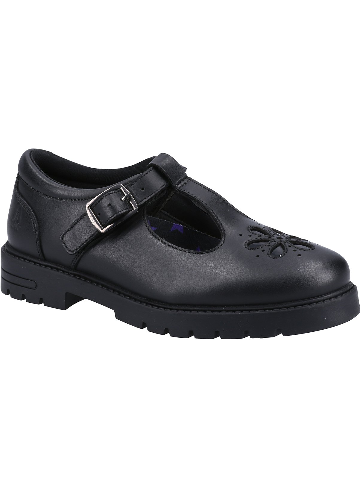 Hush Puppies HUSH PUPPIES Fiona Junior School Shoe 10 Infant Black female