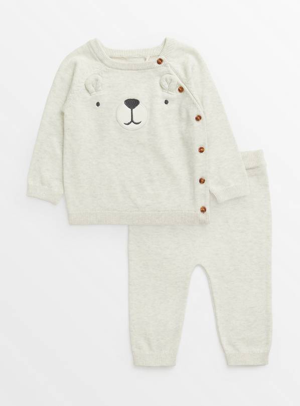 Grey Bear Knitted Jumper & Leggings Set 6-9 months