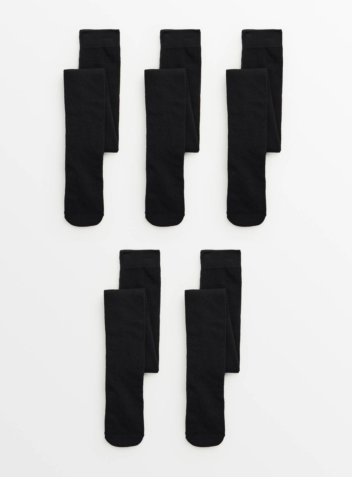 Black Super Soft Tights 5 Pack 2-3 years - Image 1