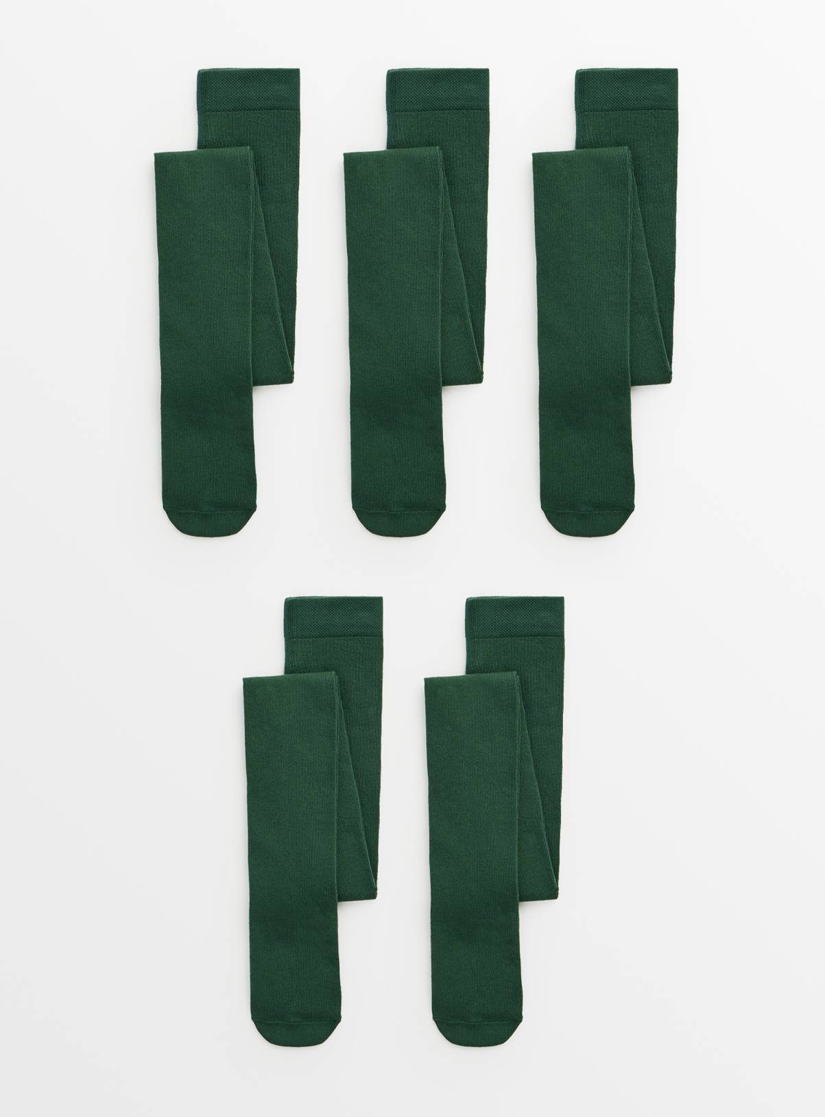 Green Super Soft Tights 5 Pack 3-4 years - Image 1
