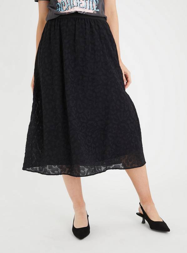 Buy Black Jacquard Flowy Skirt 16 Skirts Argos