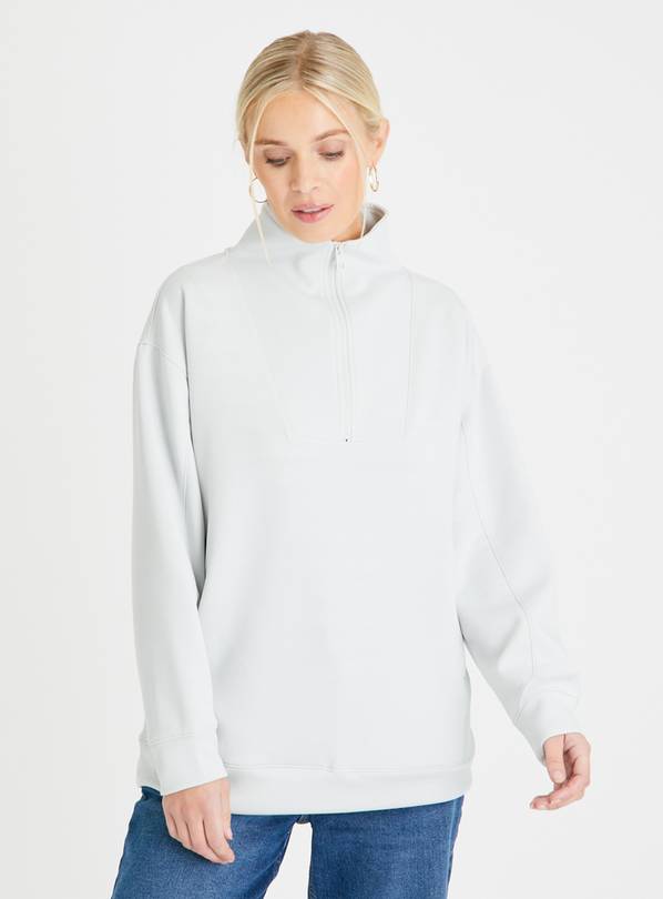 Light grey quarter discount zip