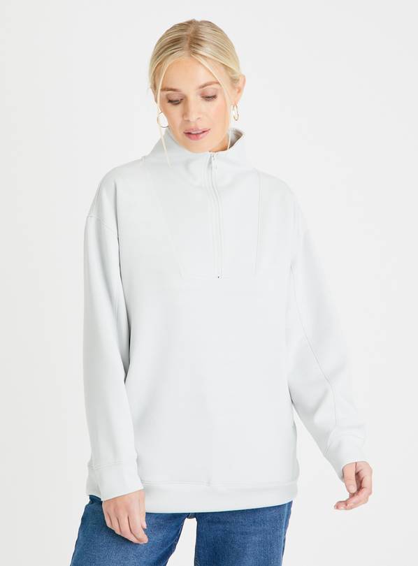 Light Grey Quarter Zip Sweatshirt 26