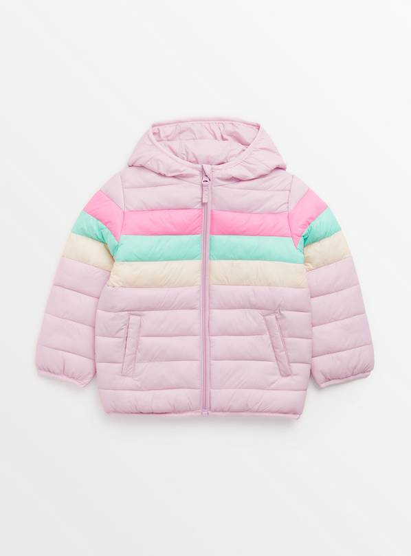 Pastel Colour Block Puffer Jacket 1.5-2 years