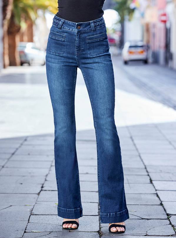 Buy Sosandar Blue Kick Flare Jeans from Next USA