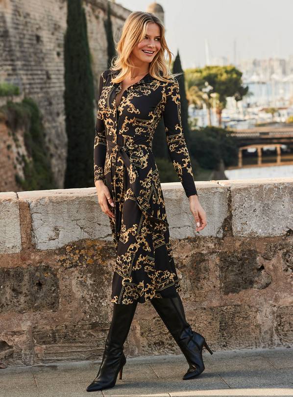 The Printed Midi Shirt Dress