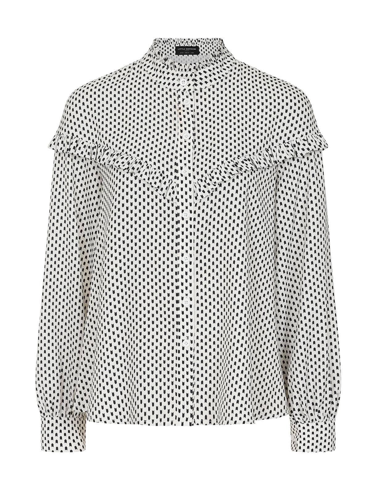 VOGUE WILLIAMS Cream Spot Blouse 16 - Image 3