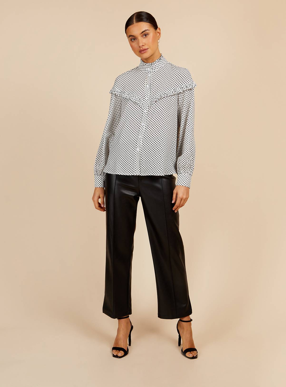 VOGUE WILLIAMS Cream Spot Blouse 16 - Image 6