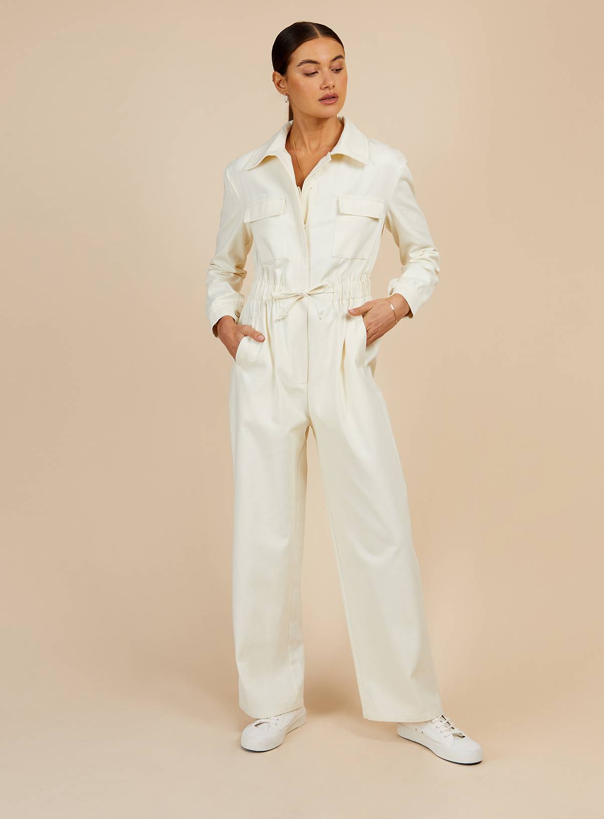 VOGUE WILLIAMS Cream Denim Jumpsuit 8 - Image 1