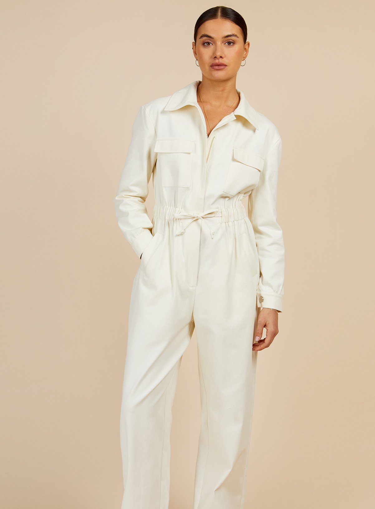 VOGUE WILLIAMS Cream Denim Jumpsuit 8 - Image 2 thumbnail
