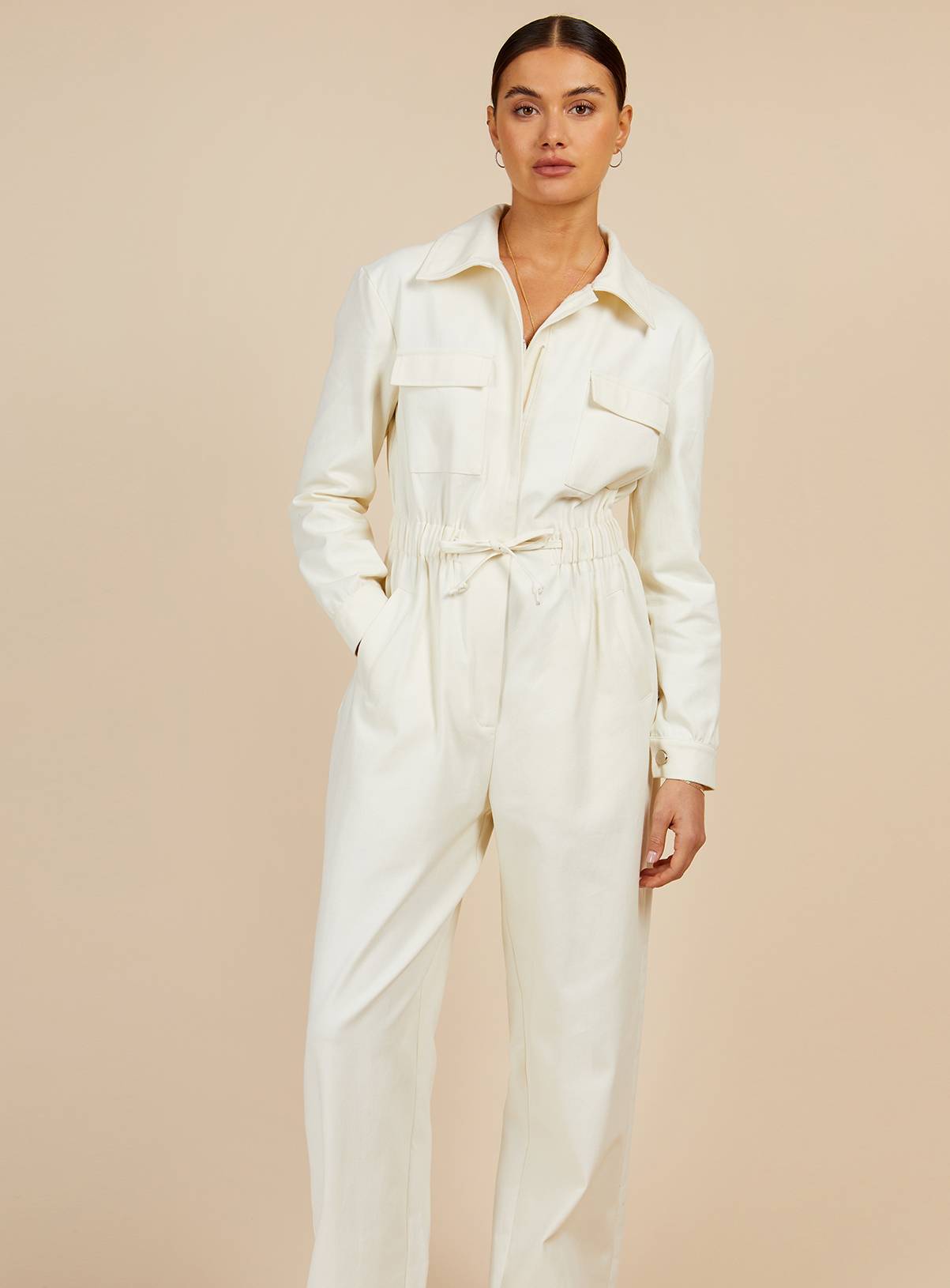 VOGUE WILLIAMS Cream Denim Jumpsuit 8 - Image 2