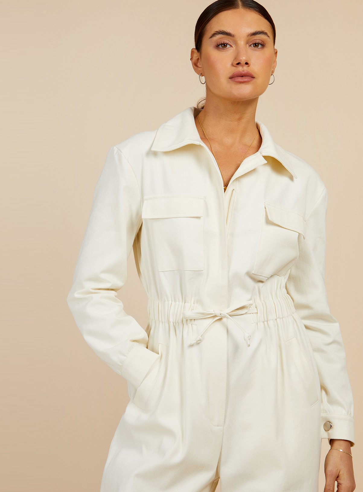 VOGUE WILLIAMS Cream Denim Jumpsuit 8 - Image 5 thumbnail