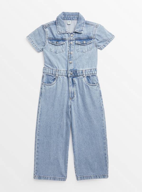 H&M Denim Jumpsuit - Blue  Denim jumpsuit, Denim boiler suit, Boiler suit