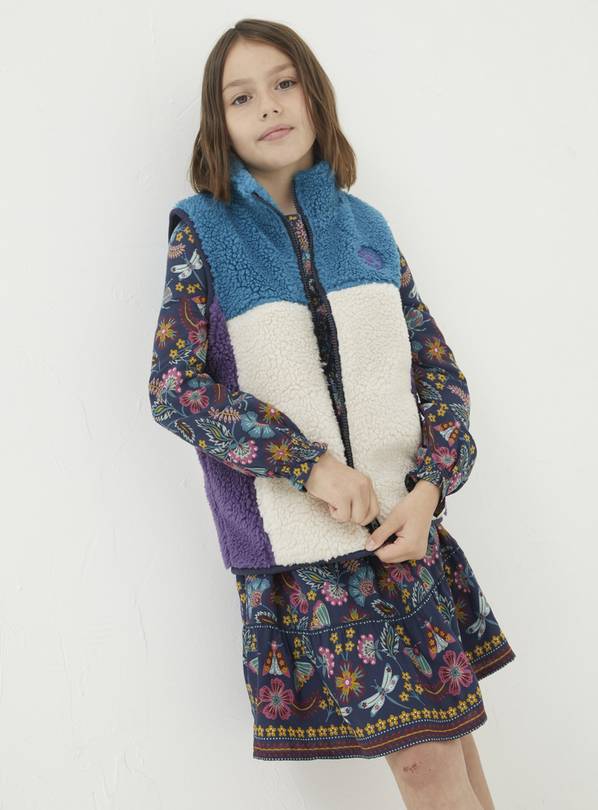 FATFACE Fleece Colourblock Gilet 9-10 years