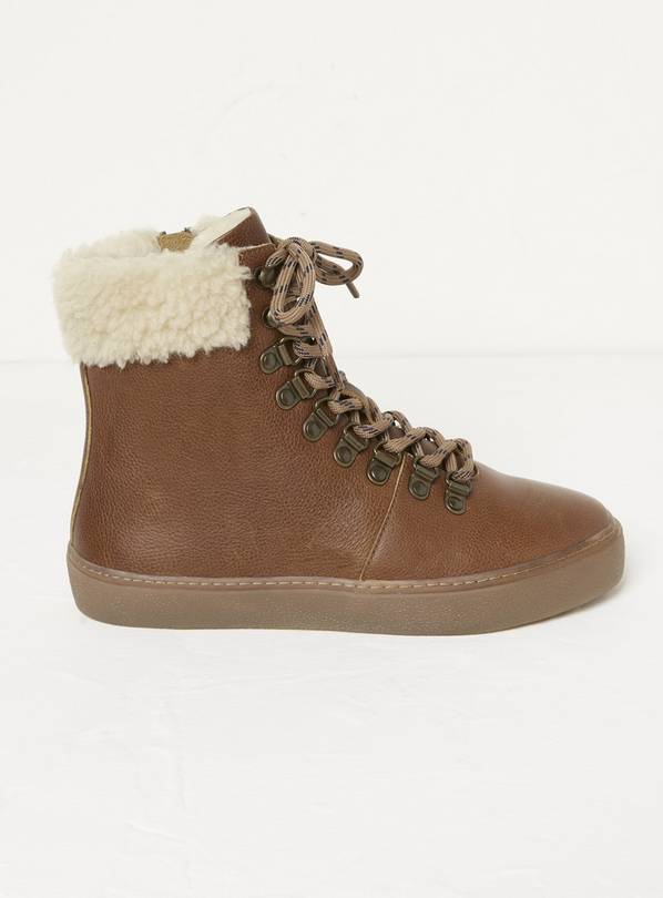 FATFACE Romy Hybrid Hiker Ankle Leather Boots 7